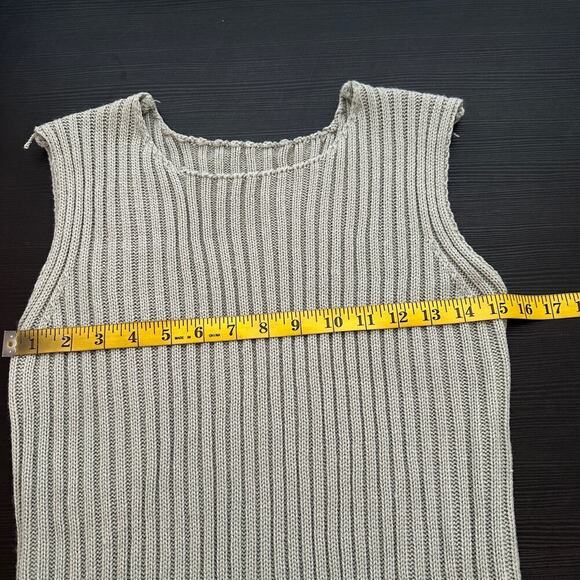 J. Ing Tan Crew Neck Sleeveless Ribbed Knit Casual Midi Tank Dress Size Small - Picture 12 of 14